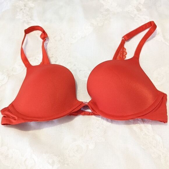 Savage X Fenty Red Push Up Lace Bra 32B - Picture 1 of 7